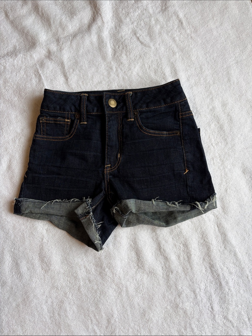 American Eagle Rolled-Hem Denim Shorts